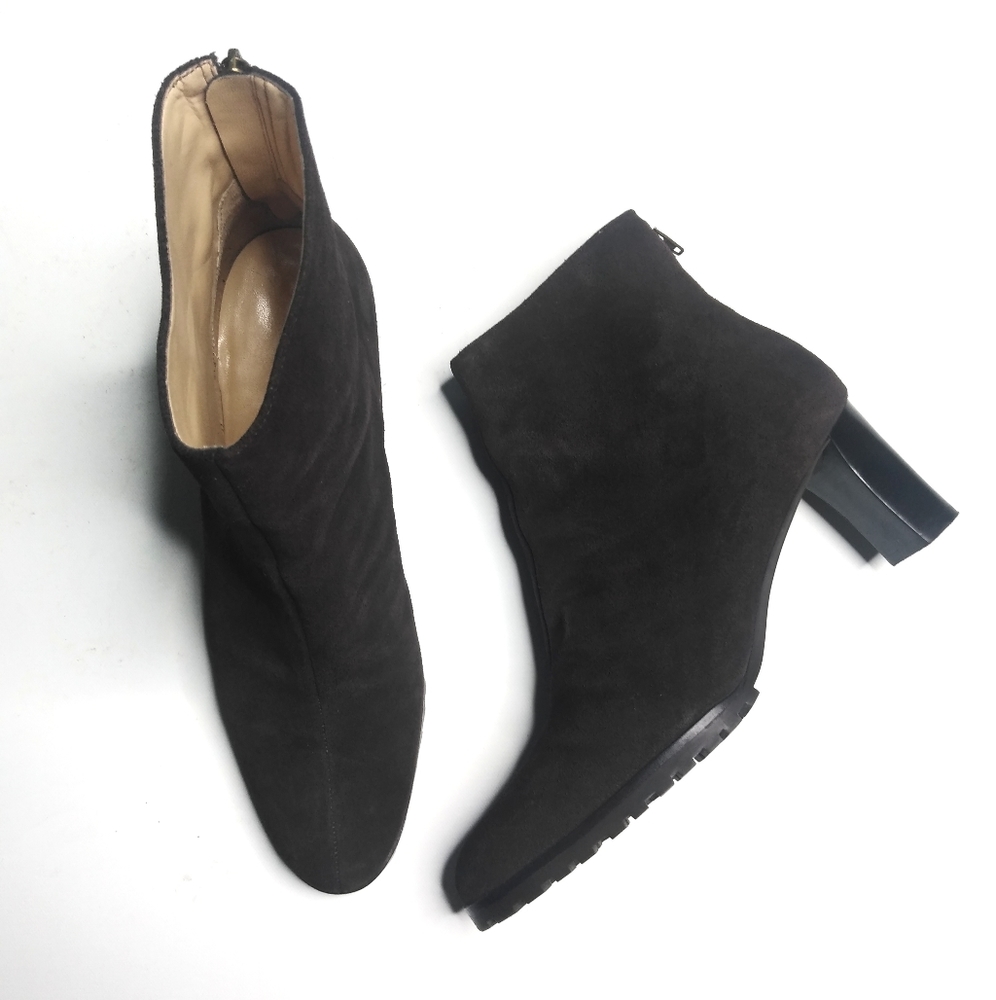 LOFT emerson suede booties brown size 9.5
